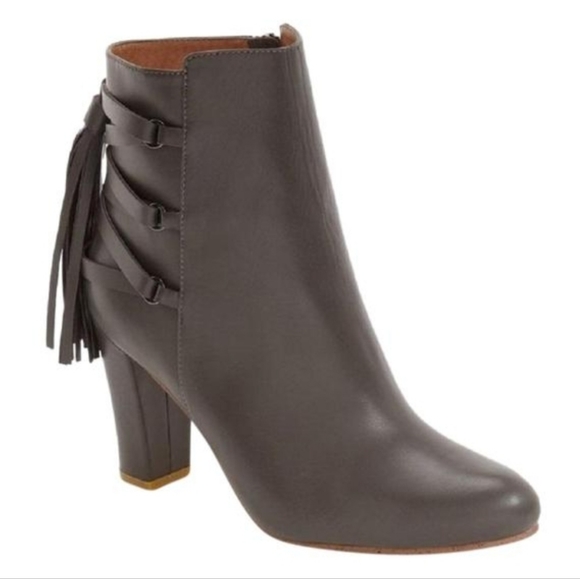 HALOGEN Grey Leather Booties - Size 7 and 7.5 (Read description) - Picture 2 of 5